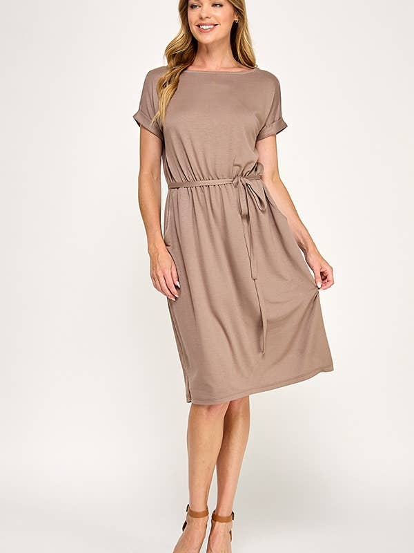 231039D-POCKET DRESS for wholesale by Chris & Carol Apparel