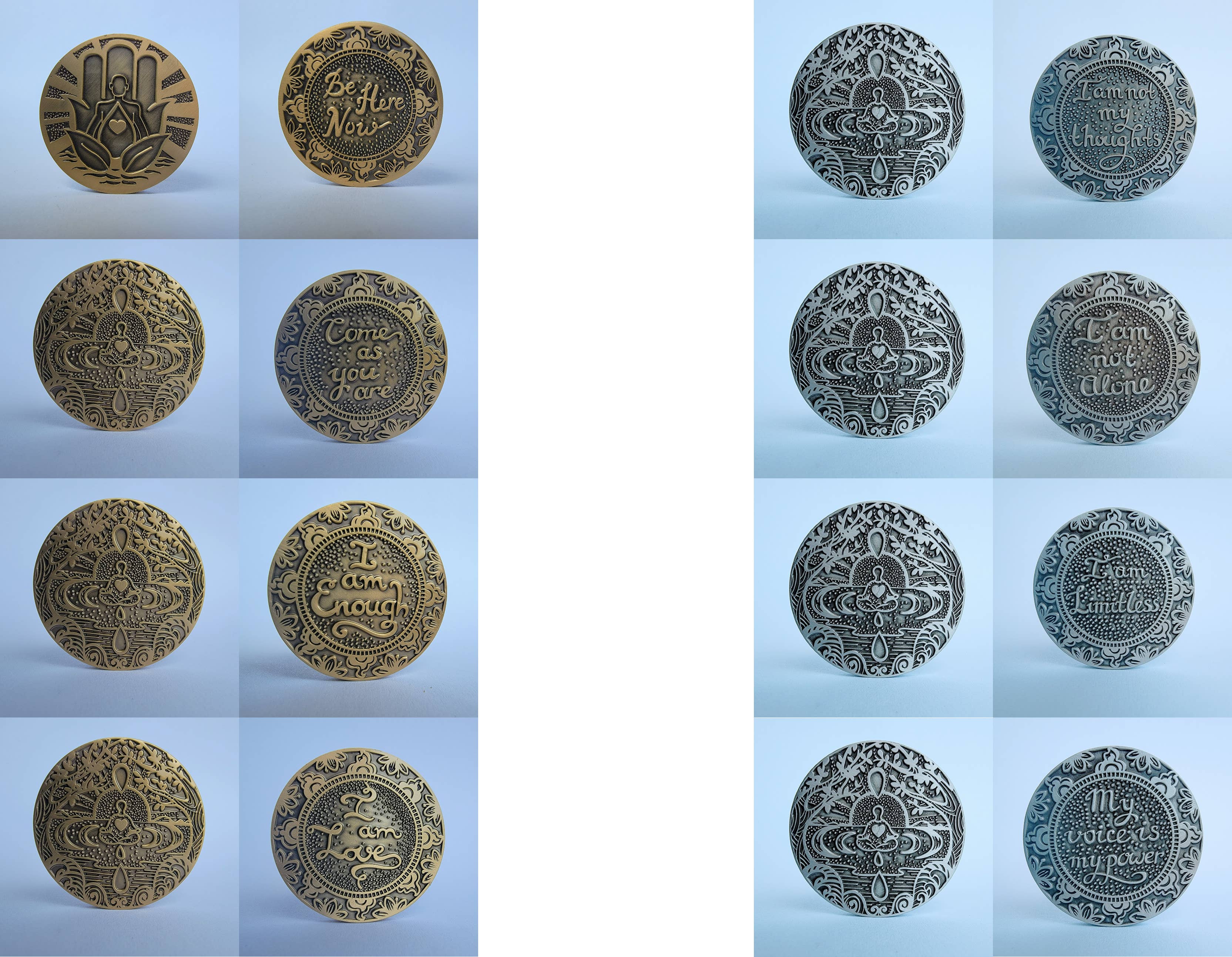 Mantra Medallions - Wholesale Keepsake Coin/Token - I Am Not Alone Mantra Medallion - Anti Anxiety, Mindfulness, Sobriety8