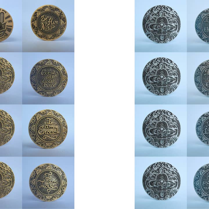 Mantra Medallions - Wholesale Keepsake Coin/Token - I Am Not Alone Mantra Medallion - Anti Anxiety, Mindfulness, Sobriety8