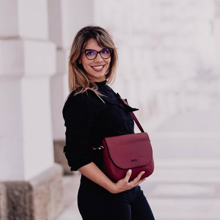 The Apple Textile Cross Body for wholesale by DeCe