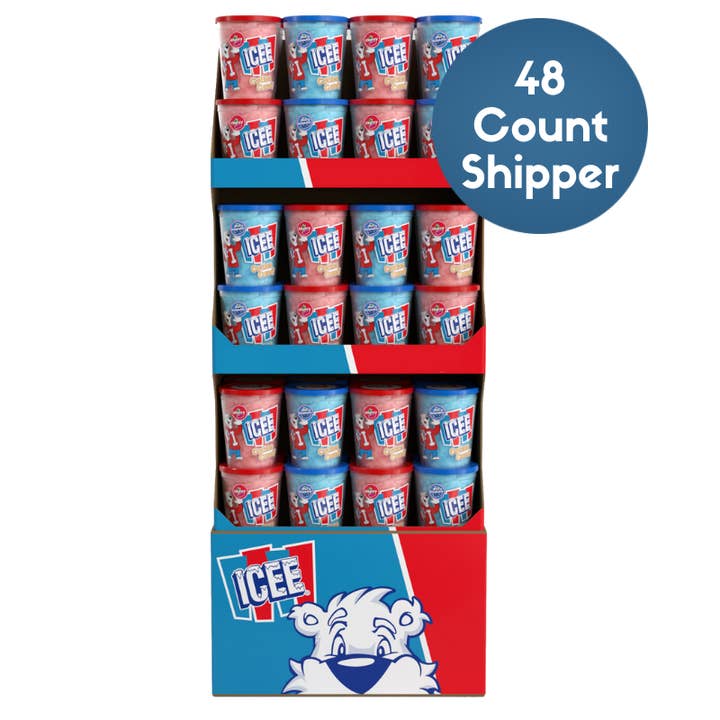 ICEE Cotton Candy Display Shipper (Cotton Candy Tubs) for wholesale by Santa Cruz Fun Foods