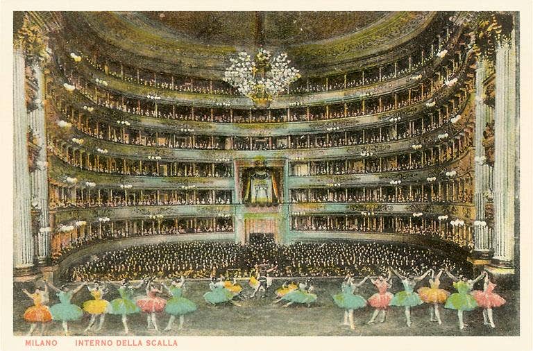 Found Image Press – wholesale Sticker – Sticker MS-01 La Scala Opera House, Milan, Italy0