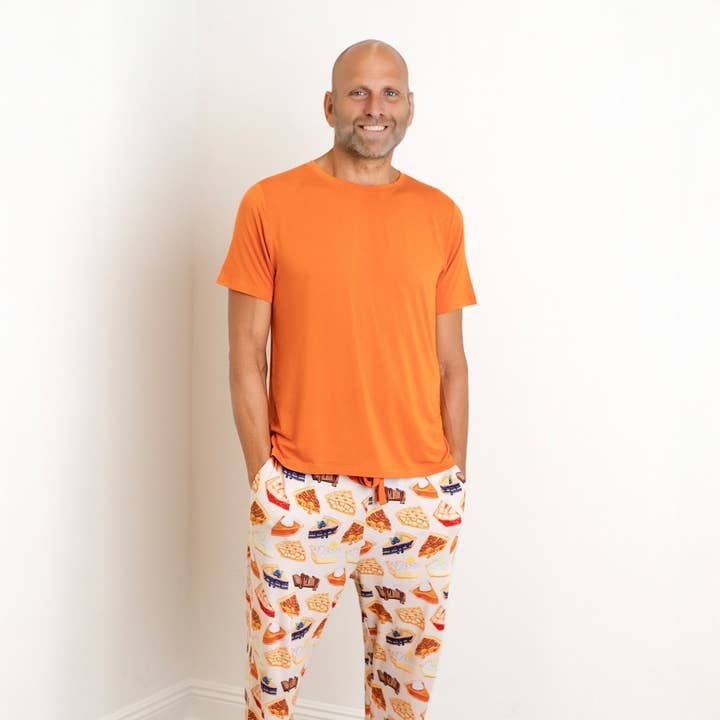 Slice of Pie | Men's Bamboo Relaxed Lounge Pajama Pants for wholesale by Little Popp Crew