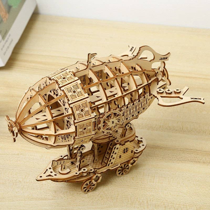   Wooden 3D Airship Puzzle Toy for wholesale on Faire1