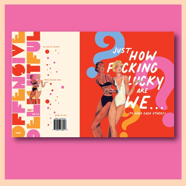 offensivedelightful – wholesale Friendship card – LUCKY GIRLS! love, friendship1