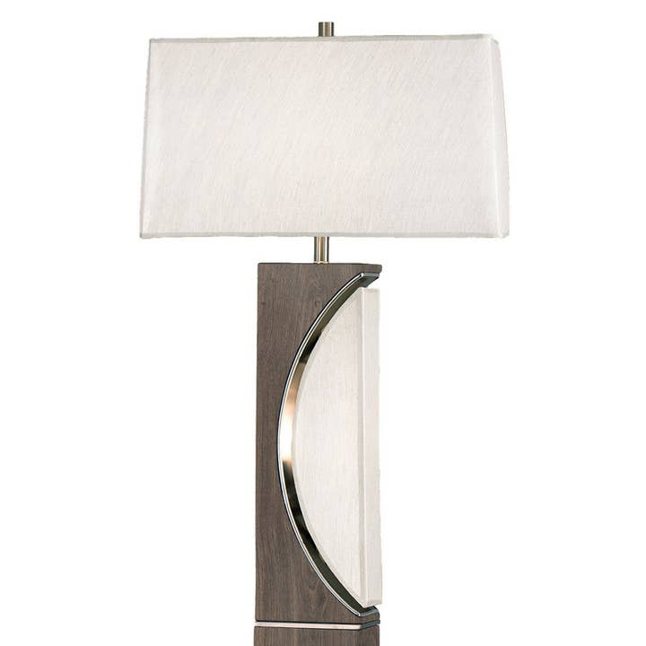 Nova of California - Vente Lampes sur pied - Lampadaire contemporain Half Moon gris anthracite de 63 po