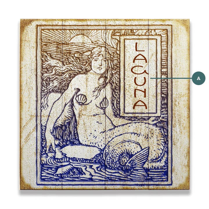 Old Wood Signs - Wholesale Art Print - Vintage Mermaid - Wood & Metal Wall Art