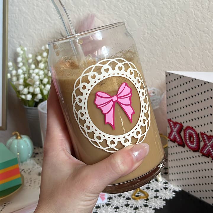 Verre Sweetheart Bow, 16 oz pour la vente par Danielle's Dazzled Gifts