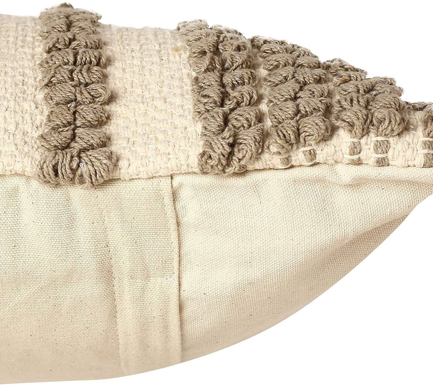 Natural REDEARTH Throw Pillow Covers 100% Cotton (18x18) Pack of 2 for wholesale on Faire6