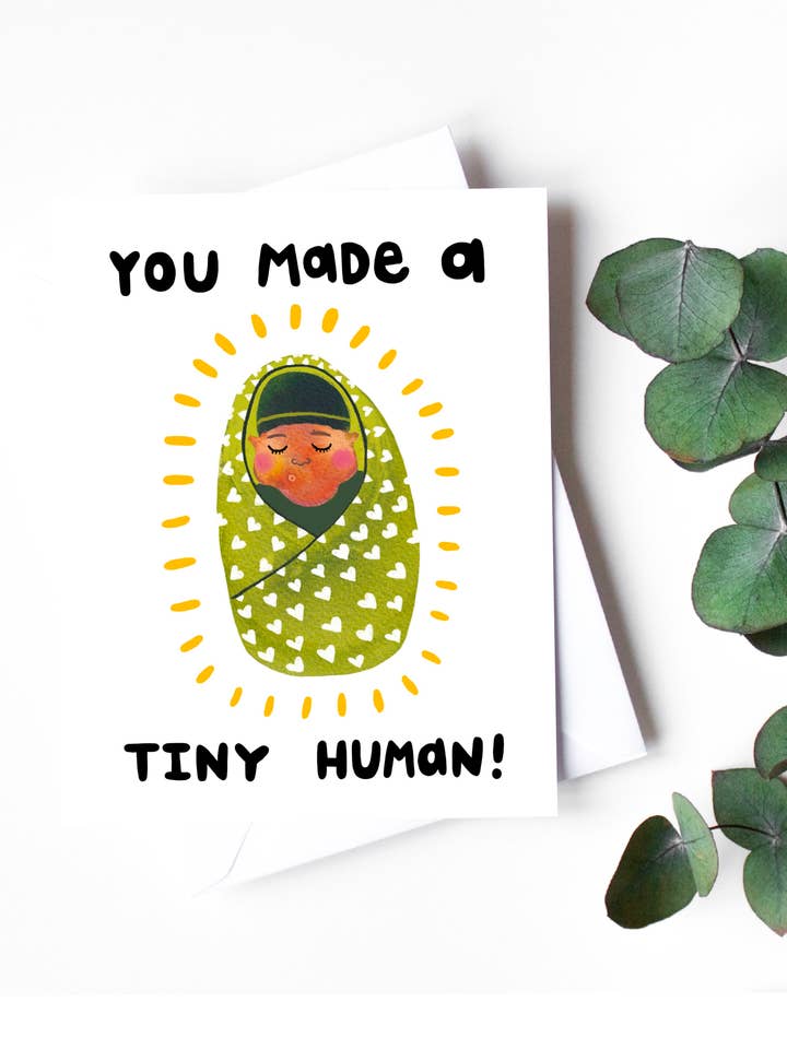 You made a tiny human - Greeting Card for wholesale by One Lane Road