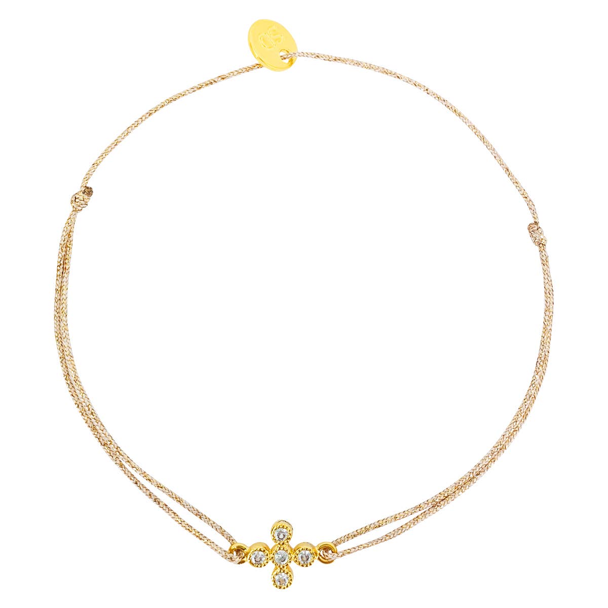Sophie Deschamps Bijoux - Vente Bracelets à breloques/pendentifs - BRACELET CROIX MARIE , croix sertie (BMA49)0