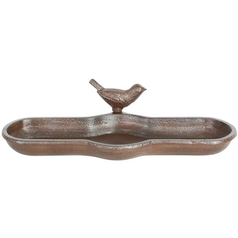 Esschert Design USA - Wholesale Decorative Tabletop Object - Bird Bath in Giftbox, Cast Iron, Antique Brown2