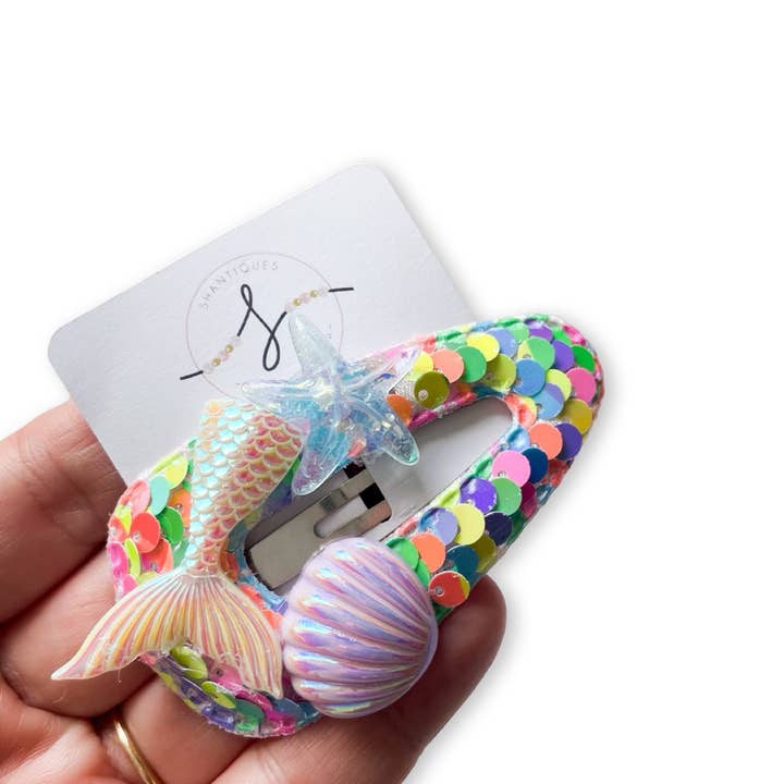 Snap Clip - Sereia de lantejoulas por atacado de Shantiques Mini Creations