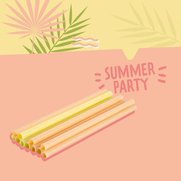 Fackelmann - Wholesale Drinking Straw - Fackelmann Summer Part Colourful Plastic Straws Set of 122