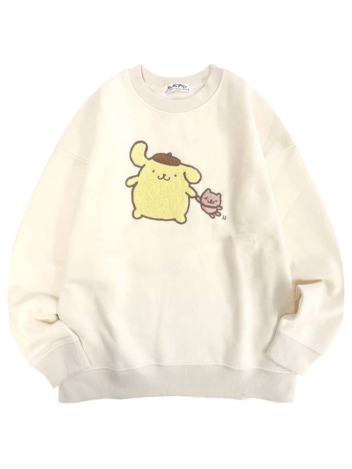 Sanrio Pompompurin Power Play Cream Pullover for wholesale by LASR