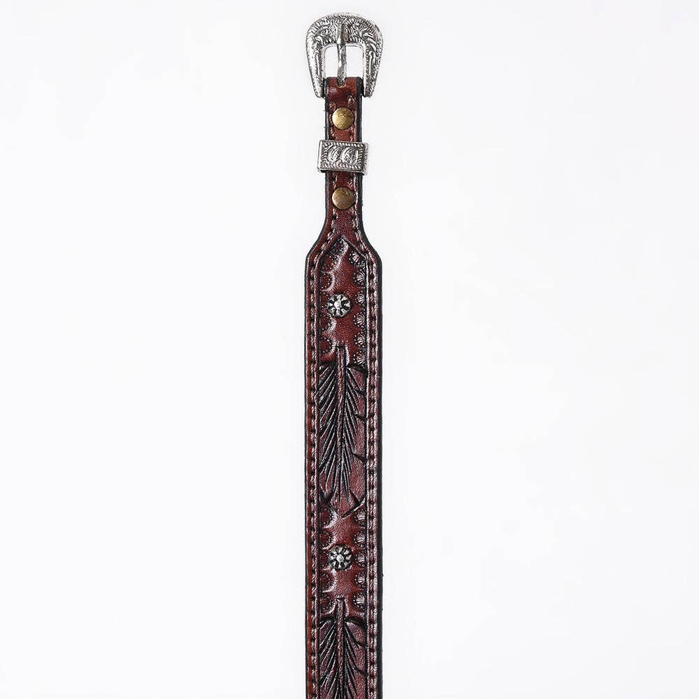 LS Western - Wholesale Belt - Unisex - ADHTBR109 Hand tooled Genuine American Leather Hatband Unisex2