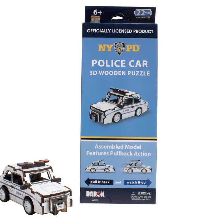 Rompecabezas de coche de policía de madera 3D de NYPD para venta al por mayor de Daron Worldwide Trading
