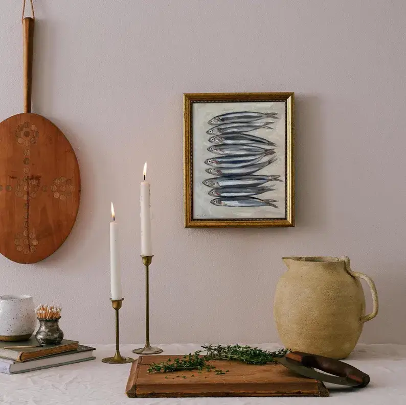 Krista Kim Studio - Venta al por mayor Ilustración - SARDINES - Lámina artística (sin marco)8