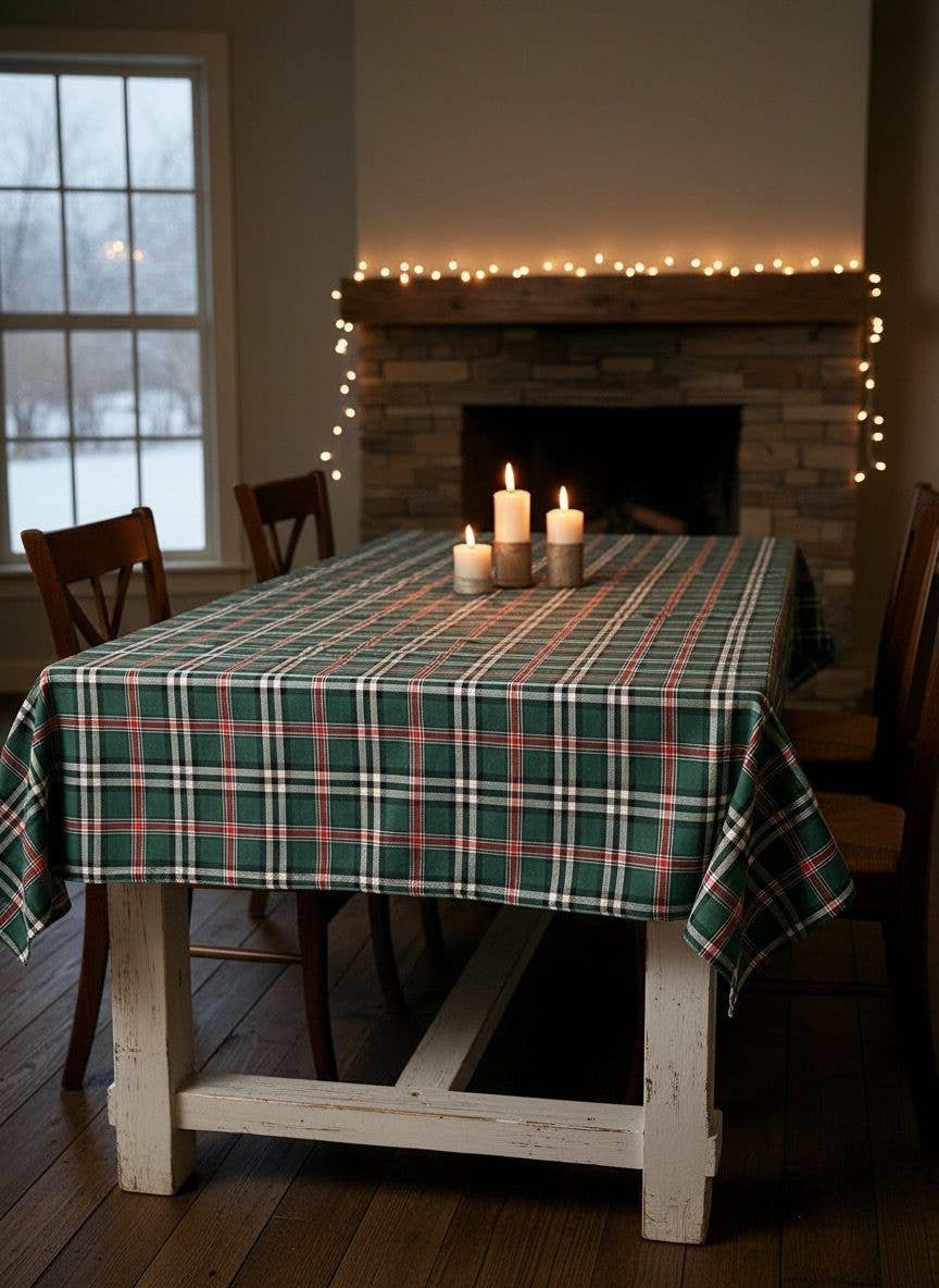Bamar - Wholesale Tablecloth - Castle Green tablecloth - Tartan1