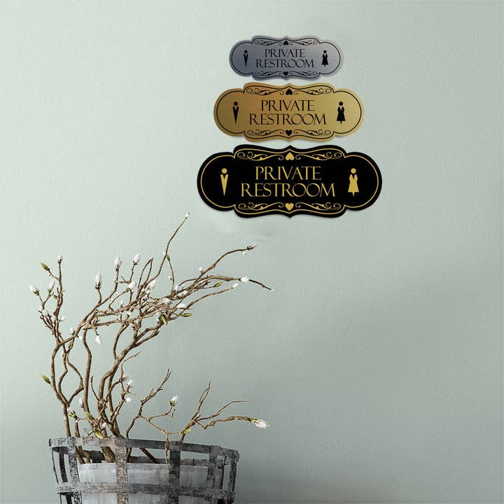 Signs ByLITA Designer Private Restroom Wall or Door Sign for wholesale by All Quality