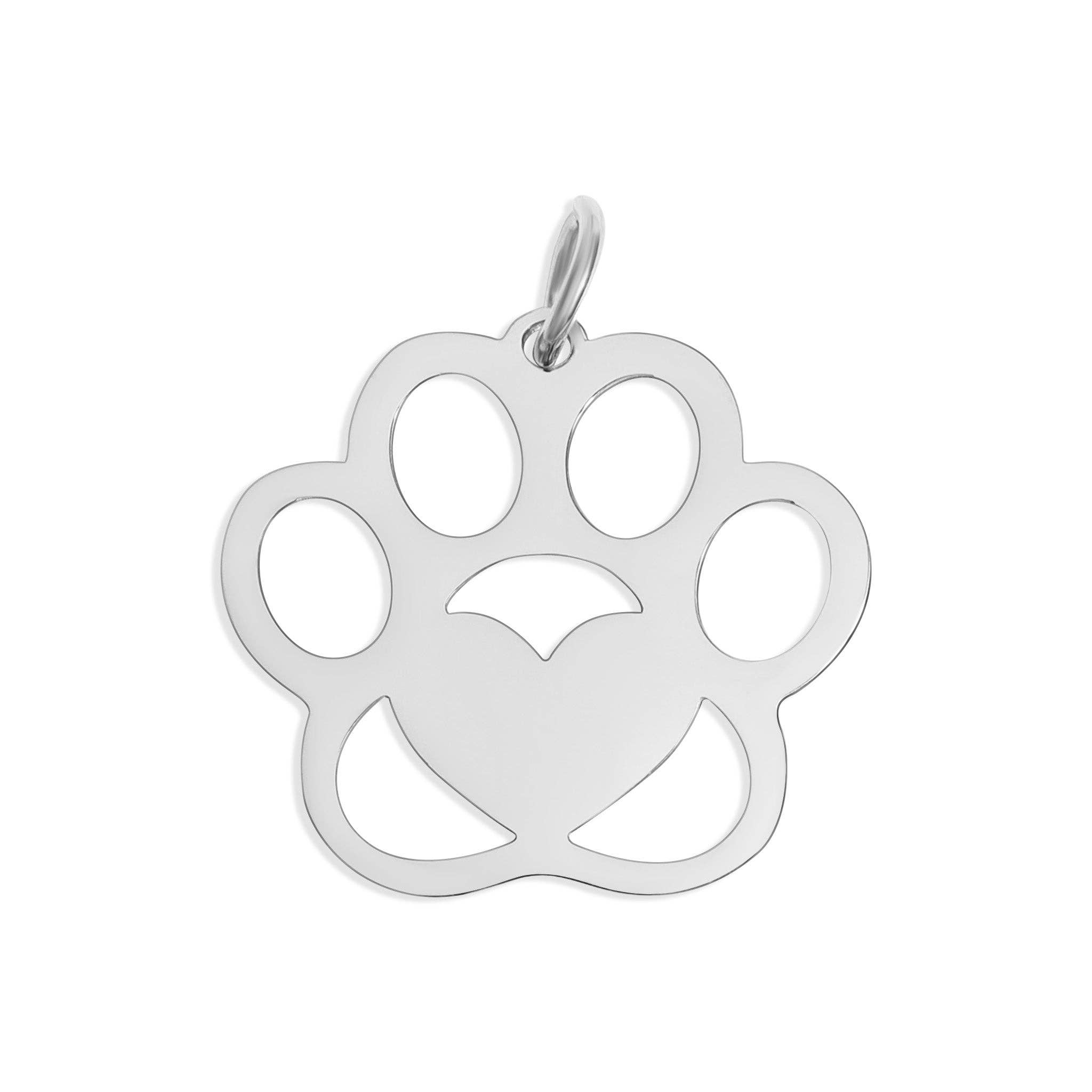 WJW - Wholesale Pet Identification Tag - Cat/Dog - 18K Gold PVD Stainless Steel Blank Paw Print Pet Tag2