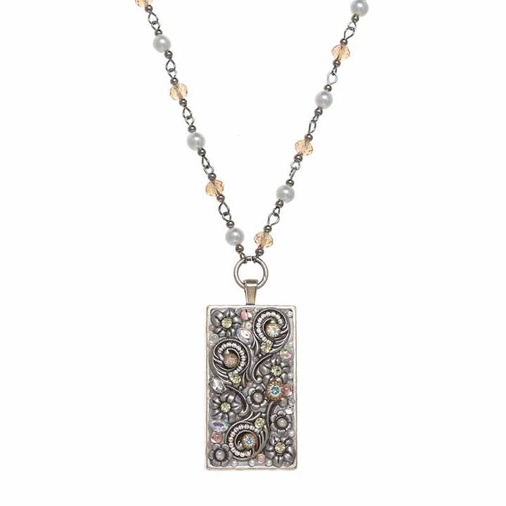Silverlining Rectangle Necklace for wholesale by Michal Golan Jewelry