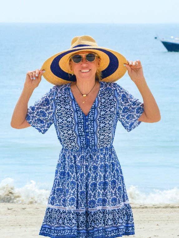 Ali Dress / Navy for wholesale by Walker&Wade