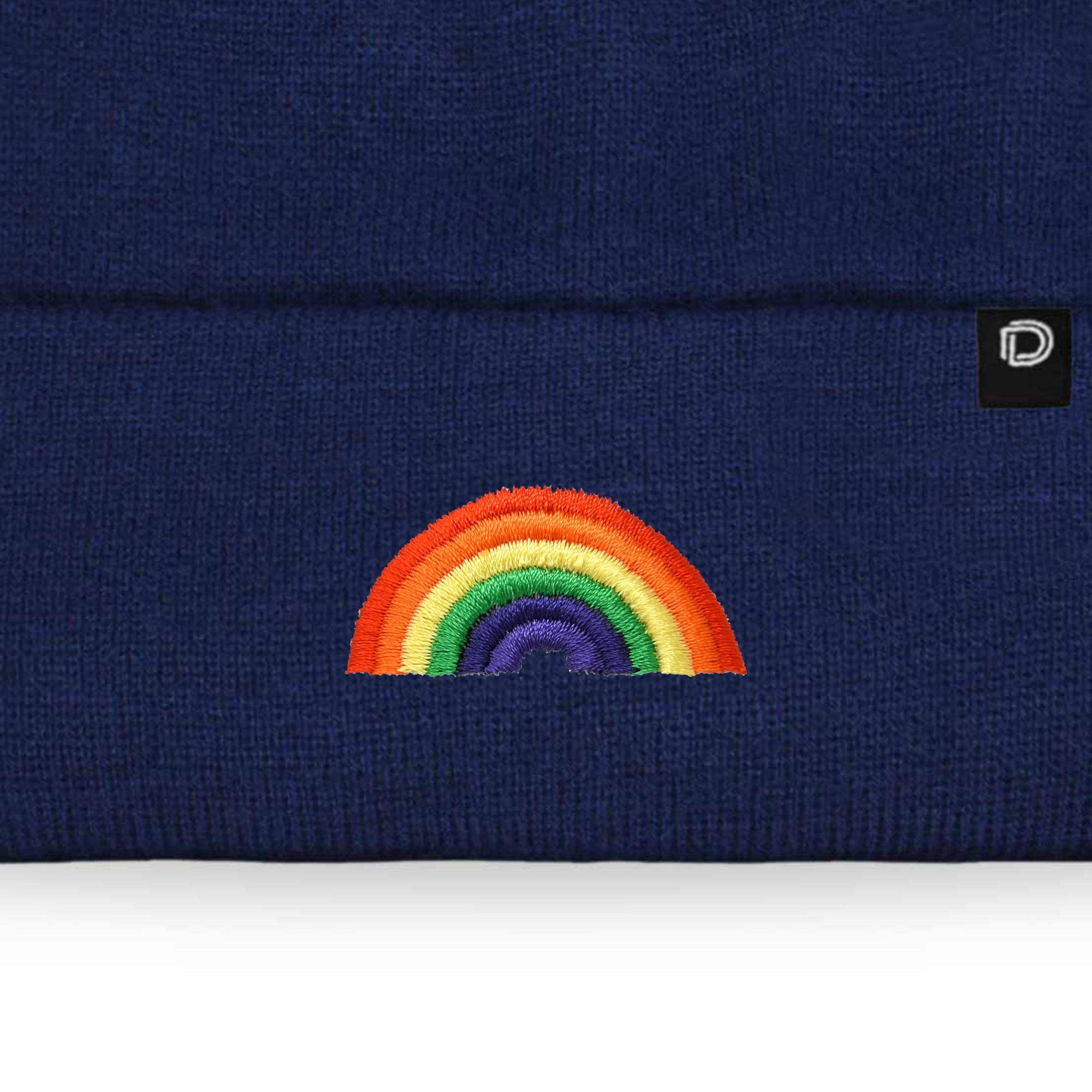 Dalix - Wholesale Beanie - Women's - Dalix Embroidered Rainbow Beanie Cap Cuffed Knit Hat Women38