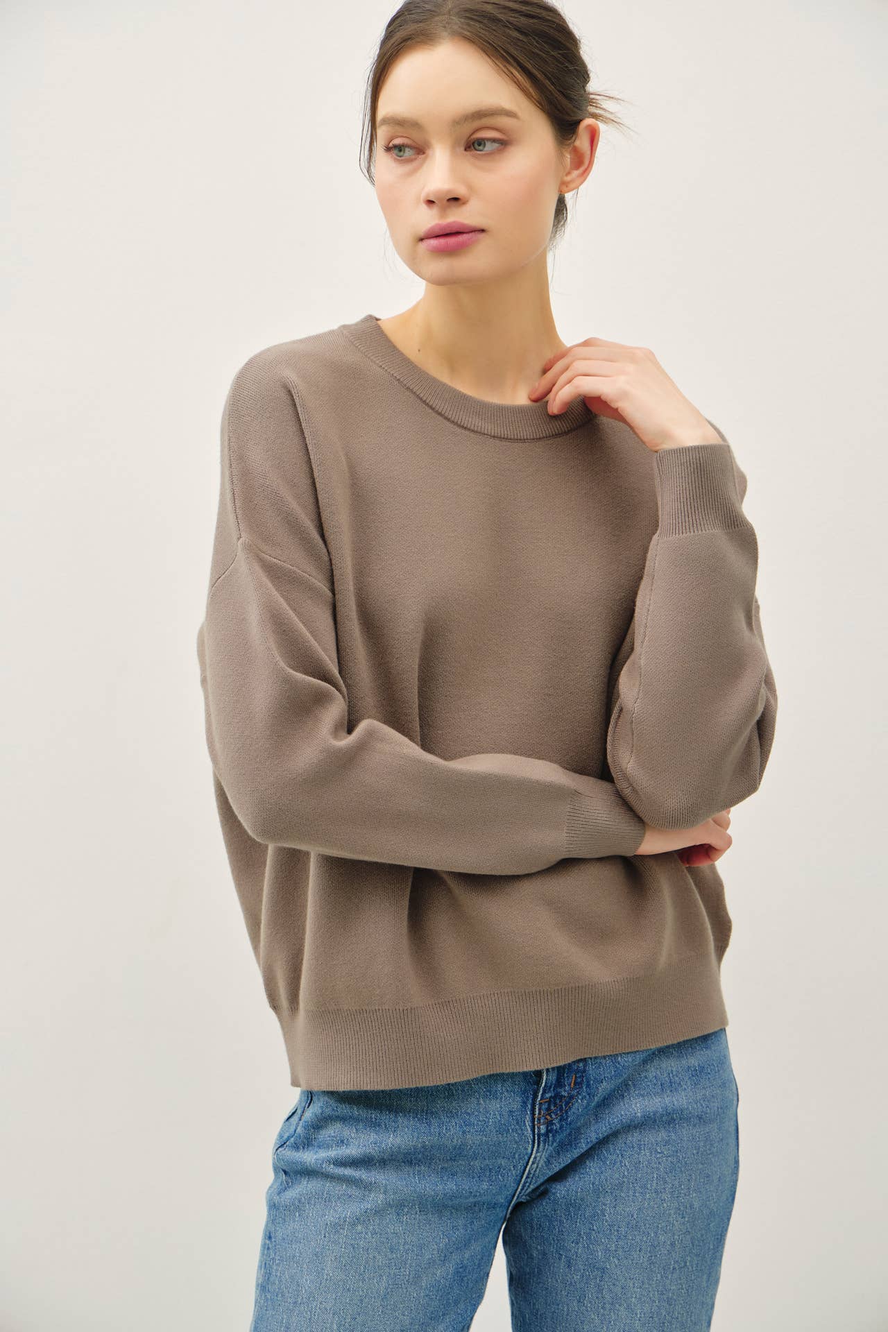 Be Cool - Wholesale Knit Sweater - Women's - CREW NECK BOXY FIT SWEATER14