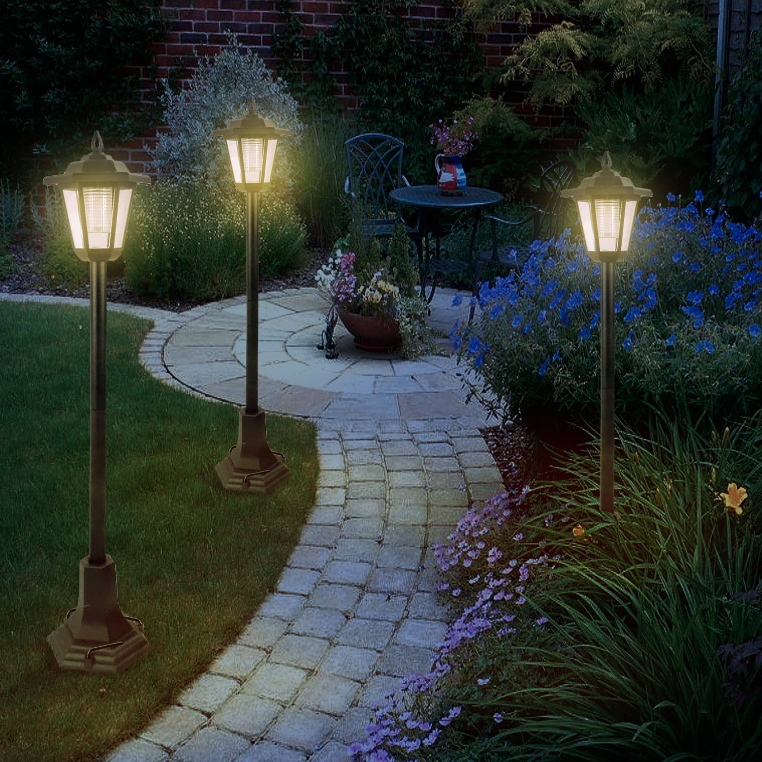 Daniel James - Wholesale Outdoor/Lawn Light - Pair of 83 cm Solar-Powered Outdoor Garden Post Lamps9