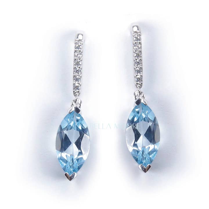 FJE05 : Sky Blue Topaz Earrings for wholesale by Annabella Moore