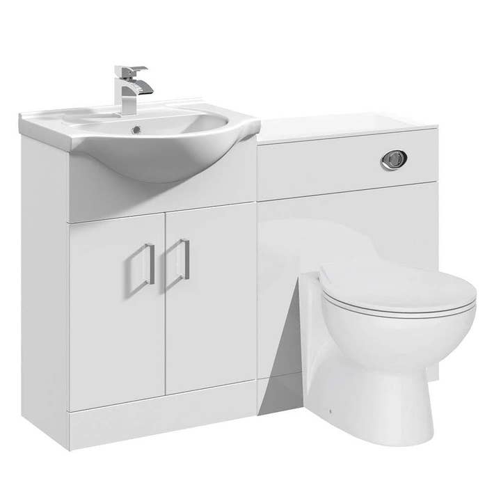 Bathroom4Less – wholesale Cabinet – Combination Vanity Bathroom Furniture Set WC Toilet Unit Pan Cistern - 1150mm