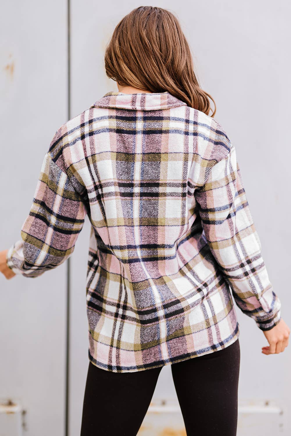 PartyEight - Vente Veste-chemise – femme - Manteau à carreaux à poches17