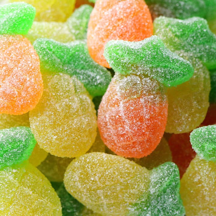 Sweetables Candy Jars | Sour Pineapples for wholesale by The Nut Garden, Sweetables, Utah Truffles