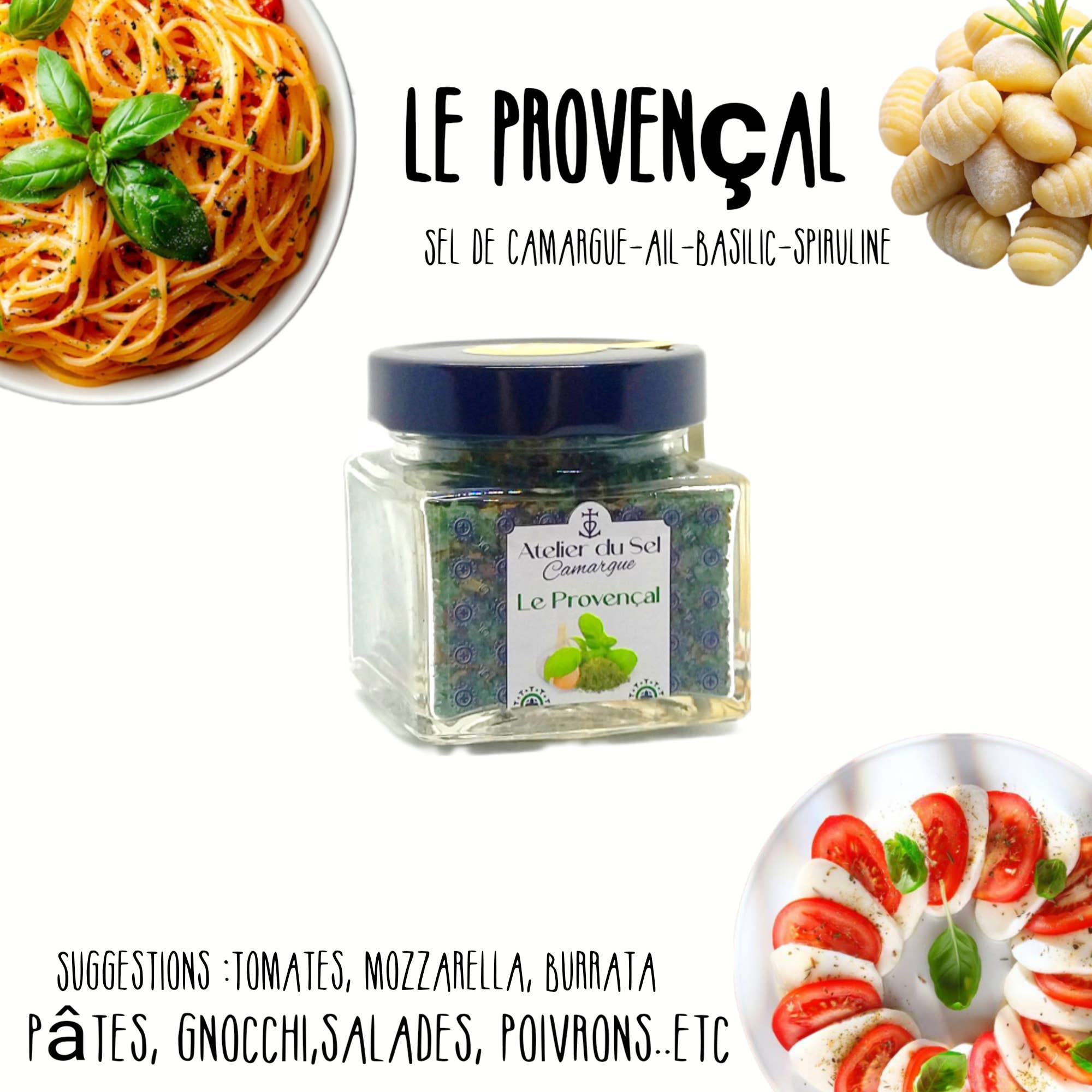 Atelier du Sel Camargue - Venta al por mayor Sal - Sal Le Provençal en frasco de vidrio - 200 g