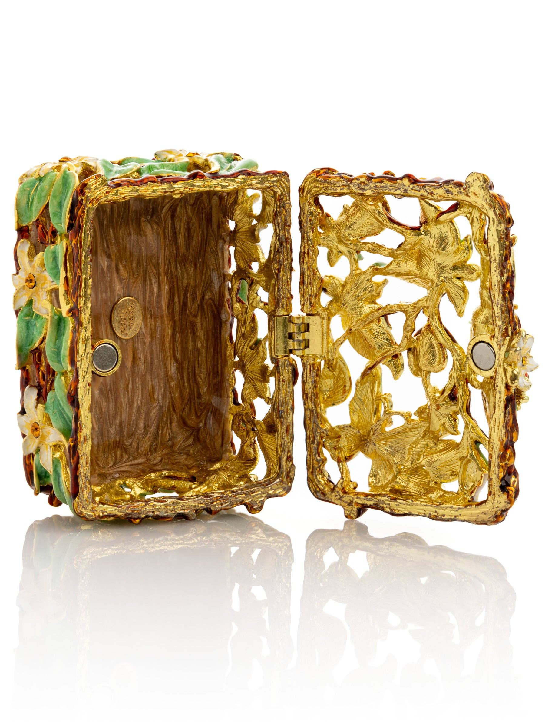 Keren Kopal - Wholesale Jewelry Box/Organizer - Decorated Flowers Trinket Box7