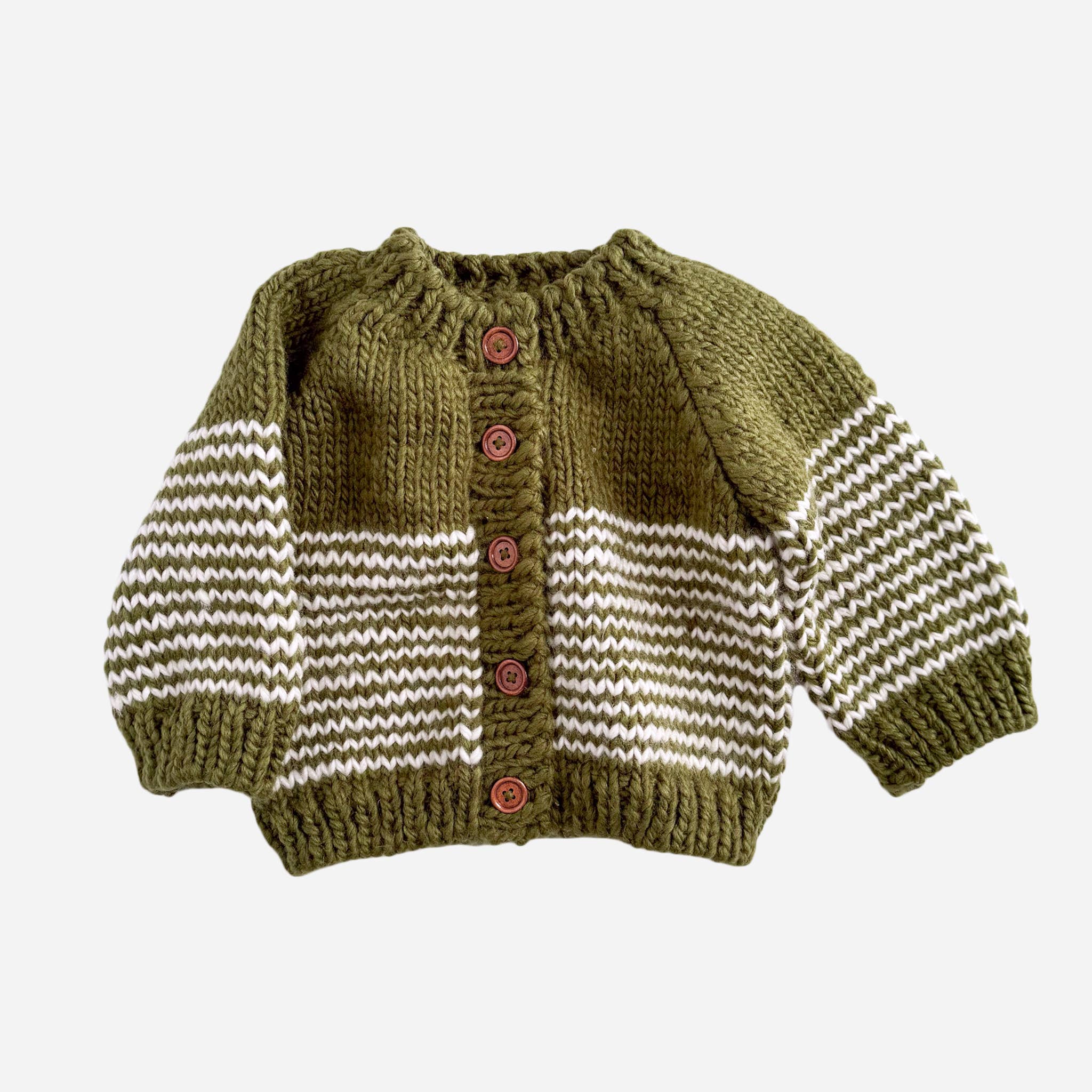 The Blueberry Hill - Wholesale Cardigan - Baby - Stripe Cardigan Moss Kid Baby Sweater Fall Holiday Christmas