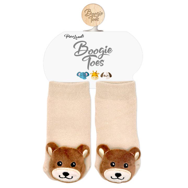 Boogie Toes - Wholesale Socks - Baby - Teddy Bear Boogie Toes Rattle Socks2