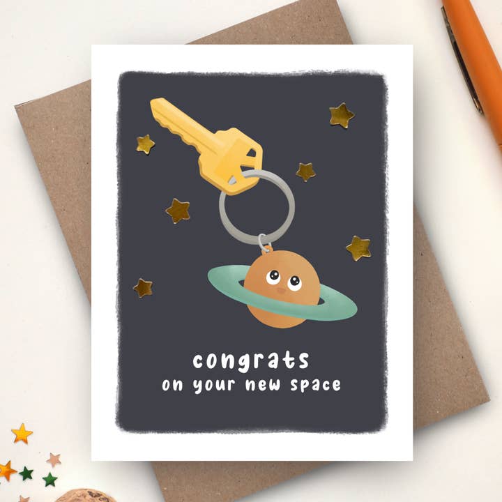 Congrats on Your New Space Card for wholesale by Pockets of Paper
