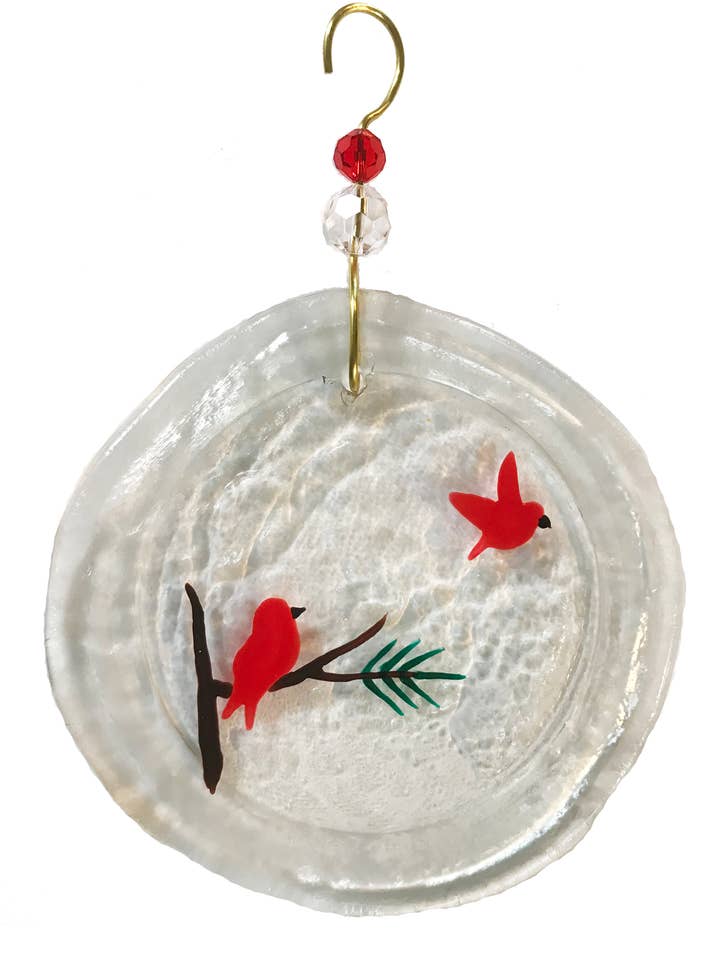 Ornament - Redbird Departing for wholesale by Wine Bottle Art
