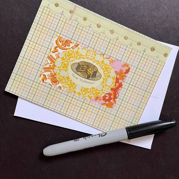 Glittered Cake Birthday Card for wholesale by ZouZou's Basement