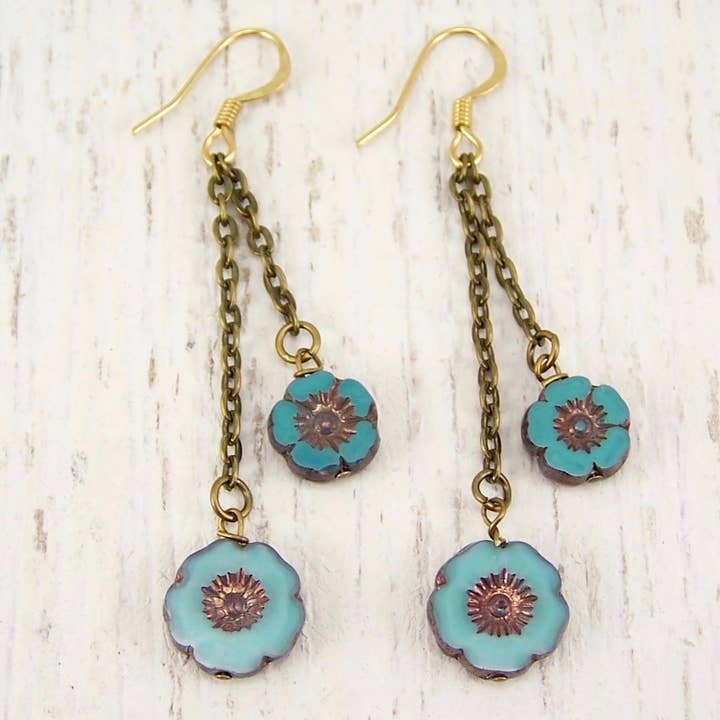 Jo Bird Jewelry - Wholesale Dangle Earrings - Hibiscus Earrings