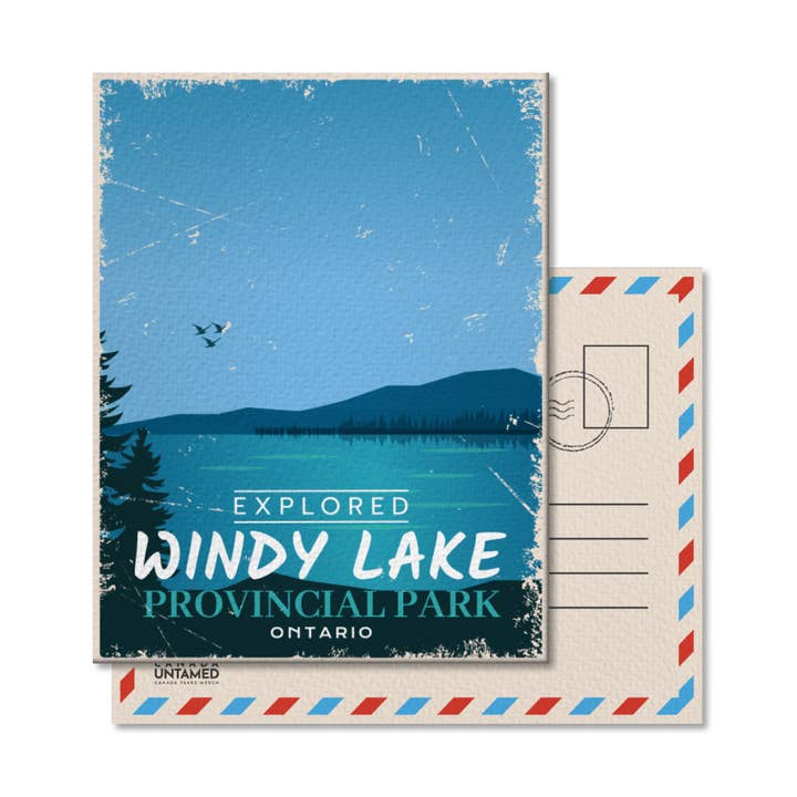 Carte postale du parc provincial de Windy Lake Ontario pour la vente par Canada Untamed