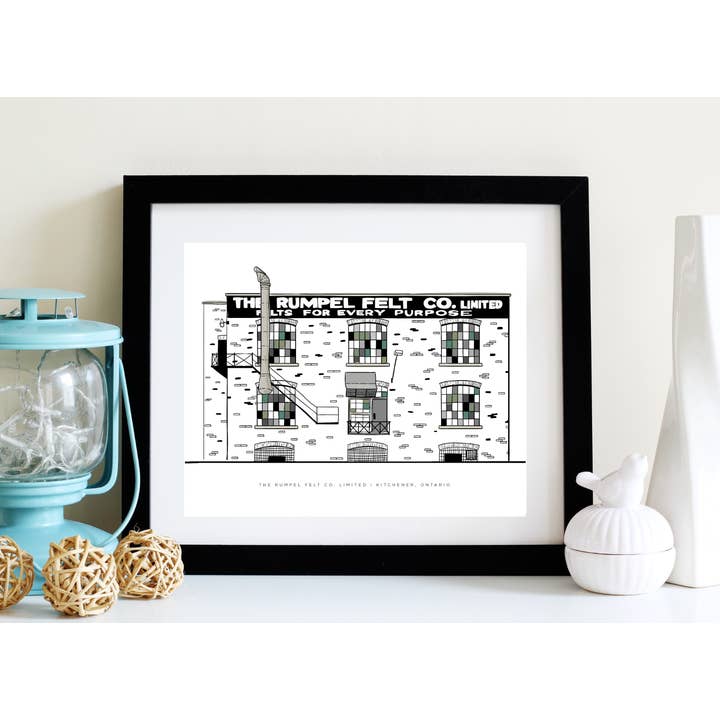 Made By Maggie - Wholesale Art Print - Rumpel Felt Factory Kitchener Waterloo Landmark