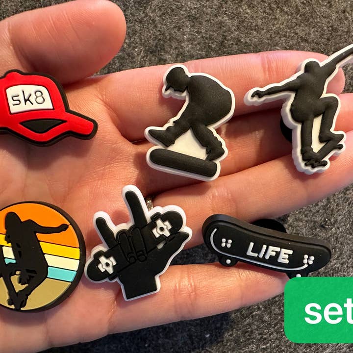 JuliesDecal - Wholesale Shoe Accessories - Pick your own Skate Skateboard Skater shoe charms