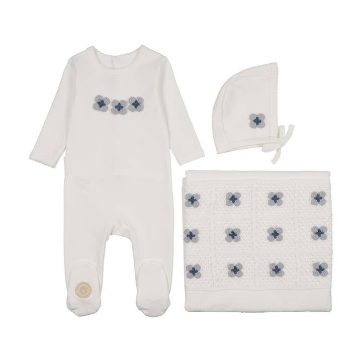 Ensemble Layette Patch au Crochet pour la vente par Mon Tresor Bebe
