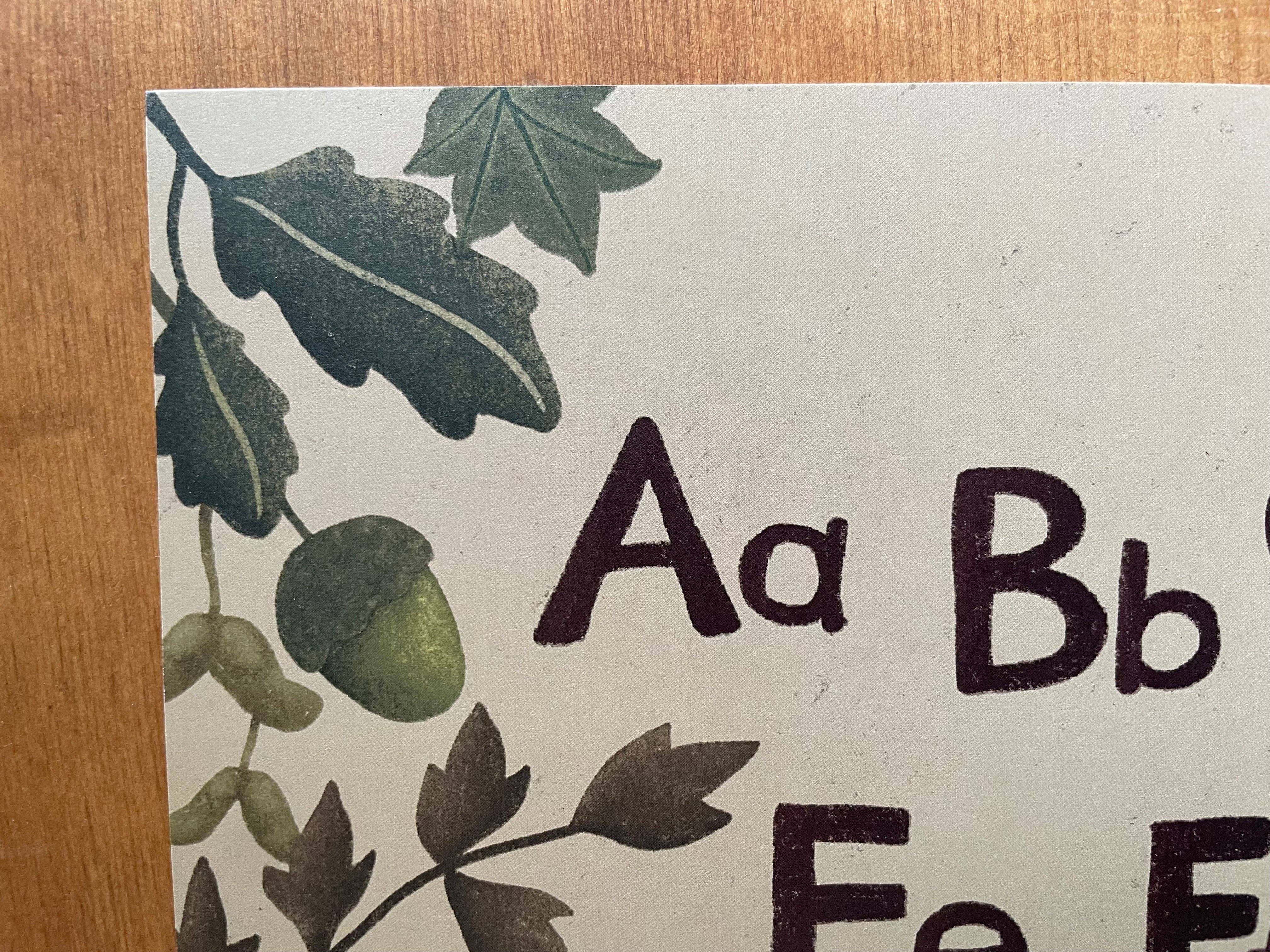 Rebecca Searl-Stevens – Impressão artística – Criança e bebé por atacado – Impressão do Alfabeto - Floresta Florestal5