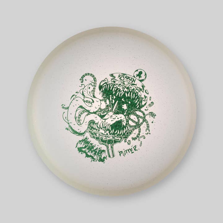 Mimic Transparent Glow in the Dark Jelly Putter with Green Foil for wholesale by Kraken Dice