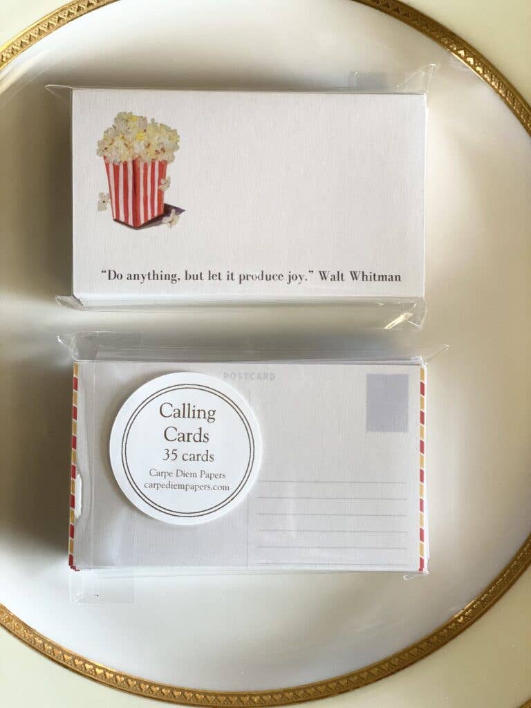 Carpe Diem Papers – Engroshandel Brevpapir/sæt med noteskort – Popcorn telefonkort0