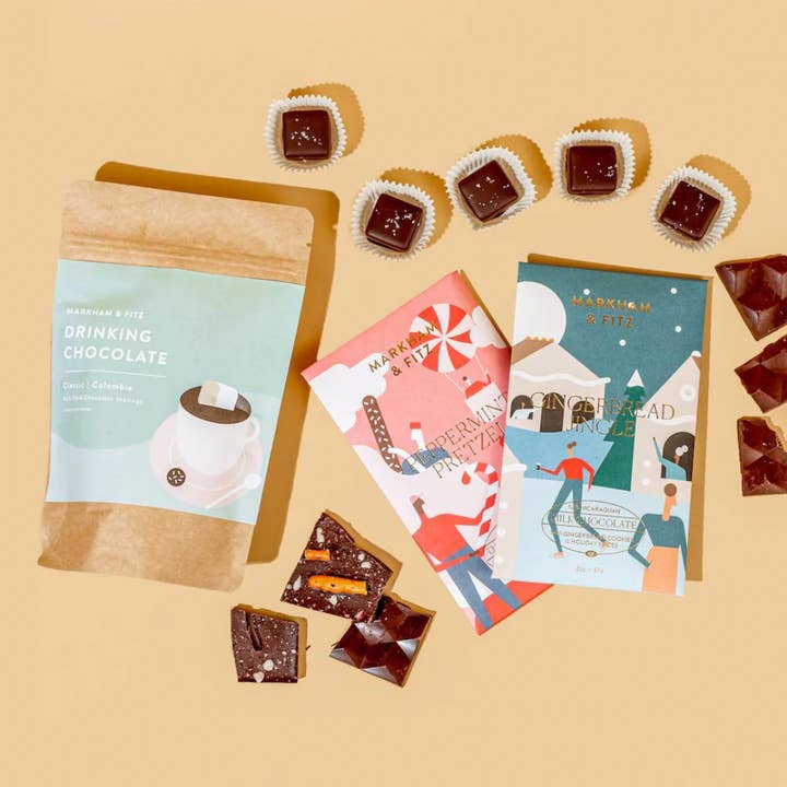 Markham & Fitz Chocolate - Wholesale Pretzels - Peppermint Pretzel Dark Chocolate Bar4